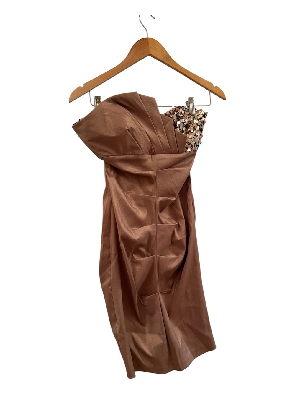 le chateau strapless cocktail Dress with Sequin Bodice